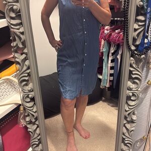 Andrea Jovine Denim Shirt Dress